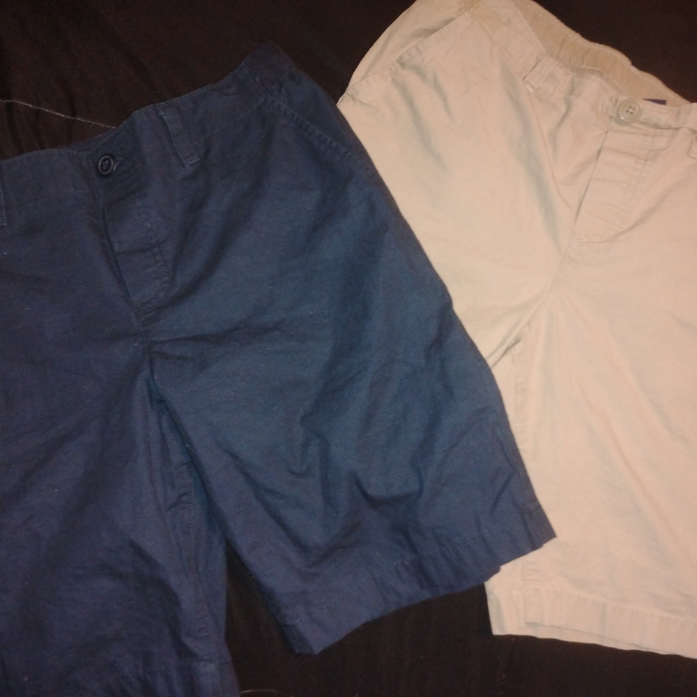 Lands' End Kids Navy and Beige Shorts